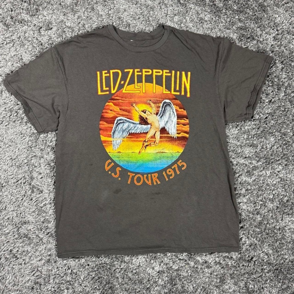 Led Zeppelin 1975 U.S. Tour Graphic T-Shirt XL Vintage Style